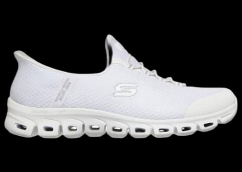 Skechers Slip-ins Glide-Step Pursuit White Silver (Women's)