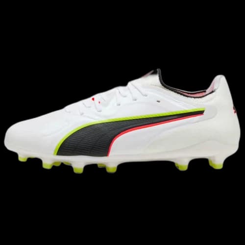 PUMA King 20 Soccer Shoes Unisex White Black