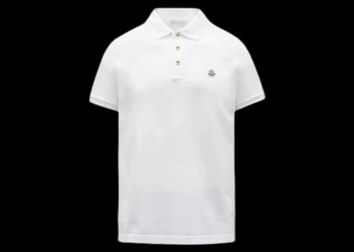 Moncler Logo Polo Shirt Optical White