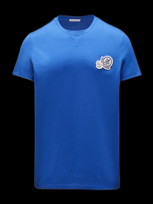 Moncler Double Logo T-Shirt Ink Blue