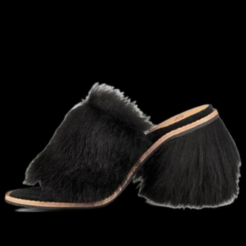 UGG Rosa Fluff Heel 'Black' (Women's)
