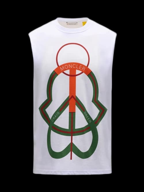 Moncler 5 Craig Green Logo Graphic Printed T-Shirt Silk White/Multi