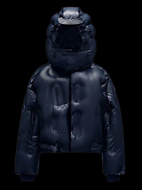 Moncler Womens Klolk Short Down Jacket Night Blue