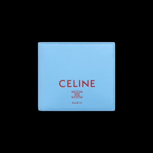 CELINE Bi-Fold Wallet With Coin 'Sky Blue/Red'