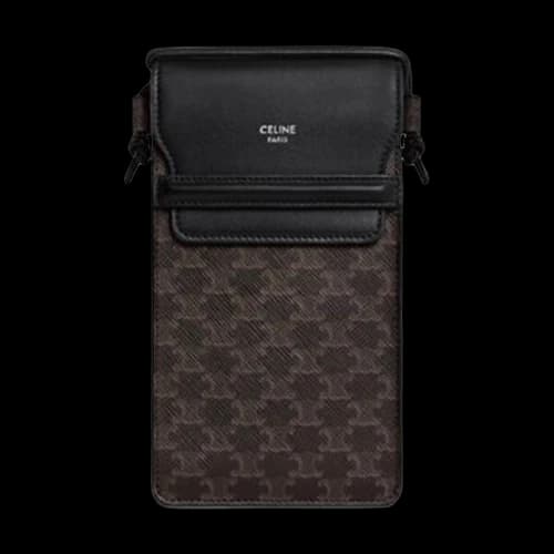 CELINE Phone Pouch With Flap 'Black'