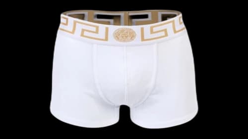 Versace Logo Low Rise Underwear Trunk White