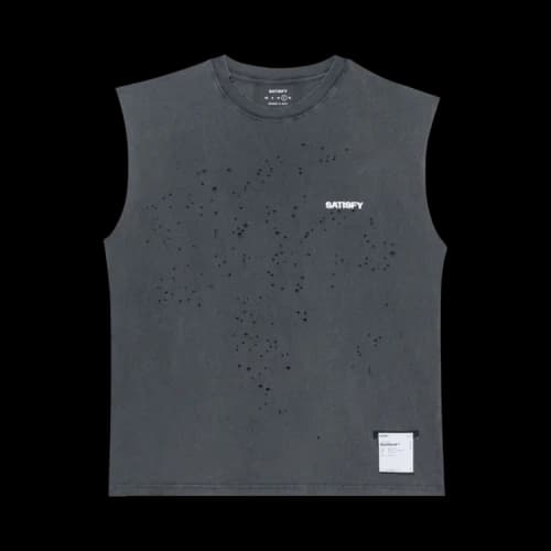 SATISFY MothTech Muscle Tee II 'Faded Black'