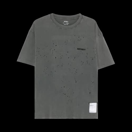 SATISFY MothTech Small Logo T-Shirt 'Faded Black'