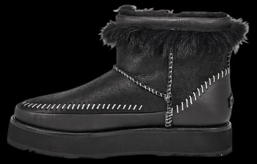 UGG Fluff Punk Boot Fleece Lined Black (Women's)