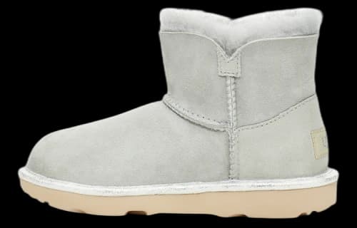 UGG Mini Bailey Button II Star (Big Kids) Grey/Purple