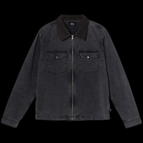 Stussy Washed Canvas Work Shirt 'Black'
