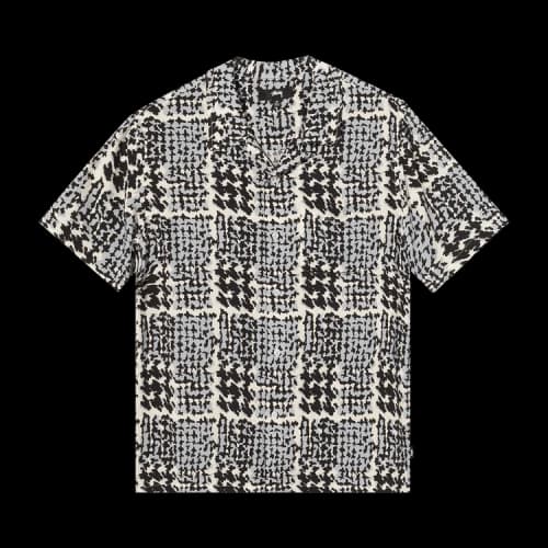 Stussy Hand Drawn Houndstooth Shirt 'Off White'