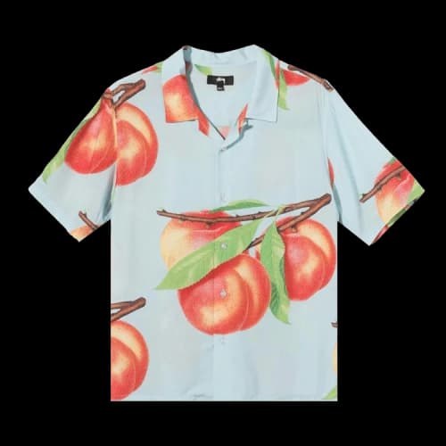 Stussy Peach Pattern Shirt 'Light Blue'