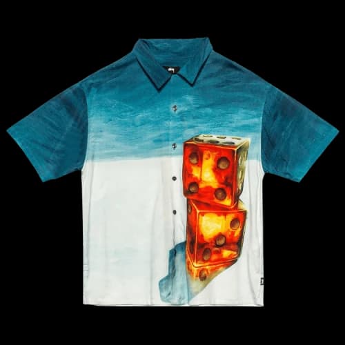 Stussy Dice Painting Shirt 'Blue'