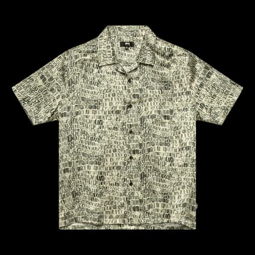 Stussy Croc Pattern Silk Shirt 'Tan'