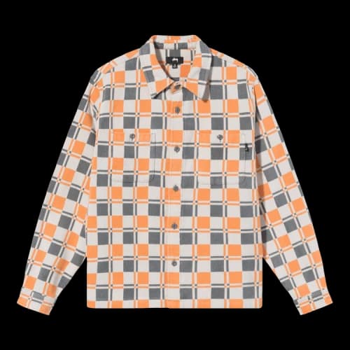 Stussy Brent Plaid Long-Sleeve Shirt 'Tan'