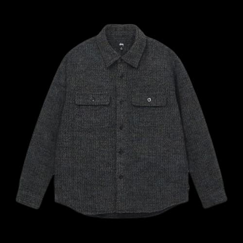 Stussy Speckled Wool Cpo Shirt 'Black'