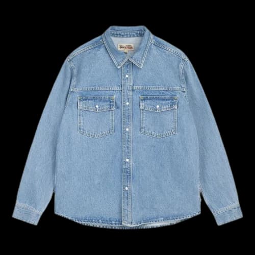 Stussy Boxy Western Denim Shirt 'Light Blue'