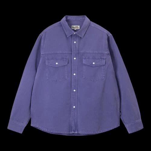 Stussy Double Dye Western Shirt 'Purple'