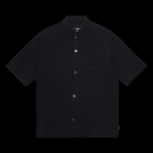 Stussy Wrinkly Gingham Short-Sleeve Shirt 'Black'