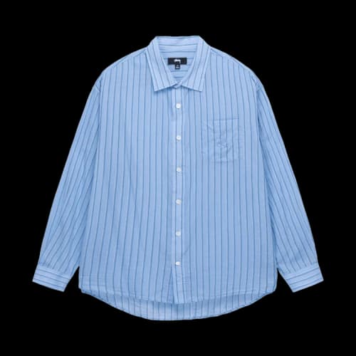 Stussy Light Weight Classic Shirt 'Blue Stripe'