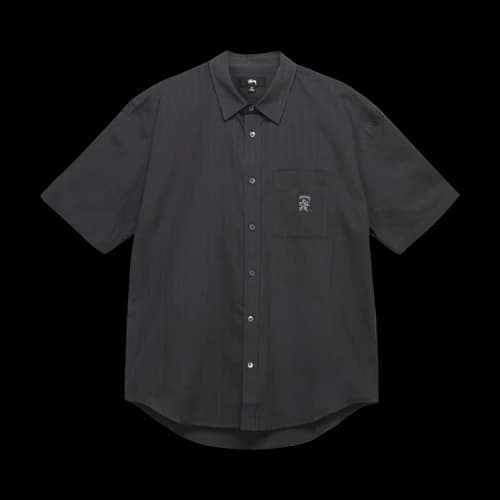 Stussy Boxy Striped Shirt 'Black Stripe'