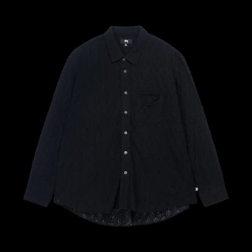 Stussy Lace Long-Sleeve Shirt 'Black'
