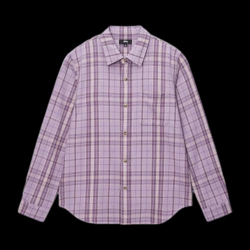 Stussy Stones Plaid Shirt 'Lavender'