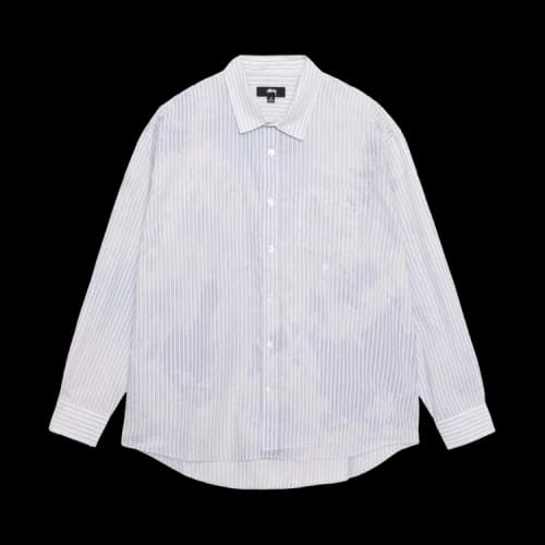 Stussy Classic L/S Shirt Bleached Poplin Shirt Blue