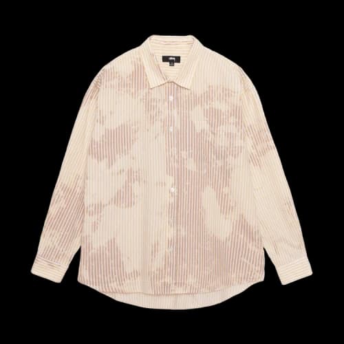 Stussy Bleached Poplin Classic Long-Sleeve Shirt 'Tan'
