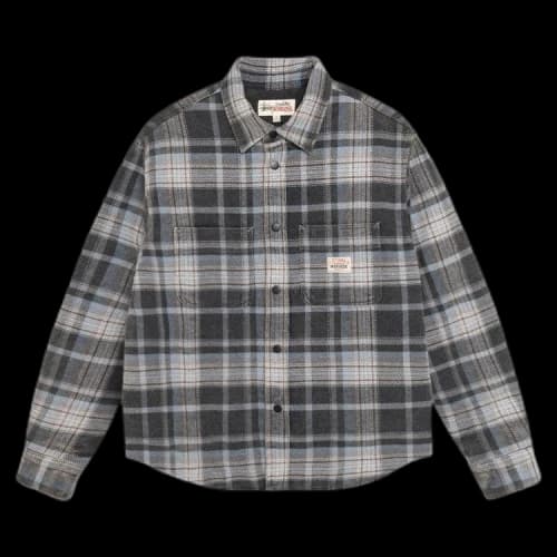 Stussy Heavy Washed Plaid Shirt Blue