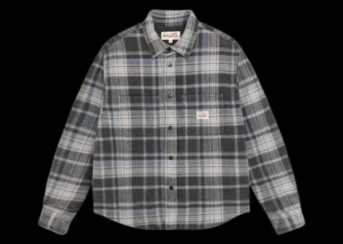 Stussy Heavy Washed Plaid Shirt Green