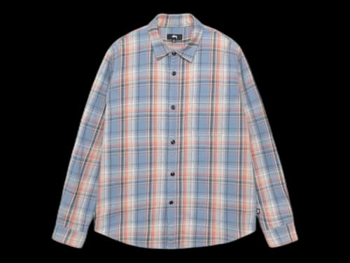 Stussy Dan Washed Cotton Plaid Shirt Green
