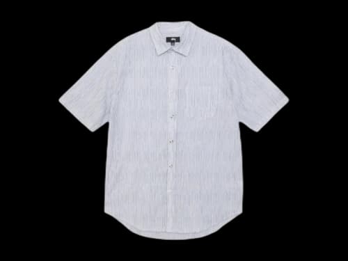 Stussy Wavy Striped Shirt White/Blue Stripes