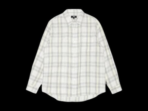 Stussy Beach Plaid Shirt (SS25) Off White