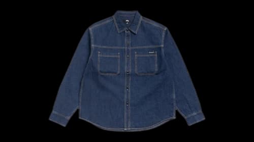 Stussy Work Denim Shirt Dark Denim