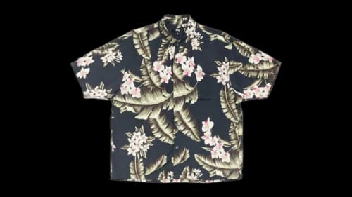 Stussy Hawaiian Floral SS Shirt Black
