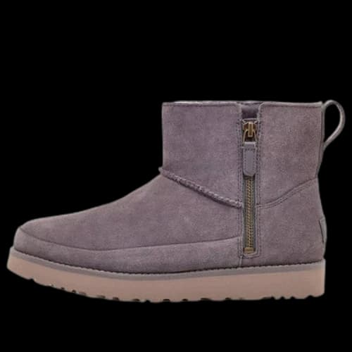 UGG Classic Zip Mini Suede 'Grey Purple' (Women's)