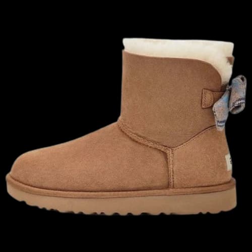 UGG Mini Bailey Bow Plaid Ribbon (Women's)