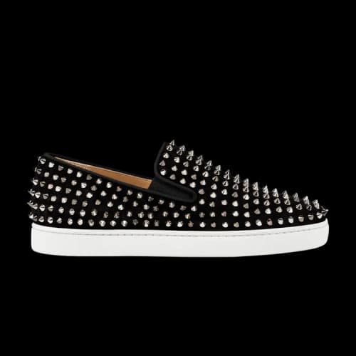 Christian Louboutin Roller Boat Flat 'Black Silver'