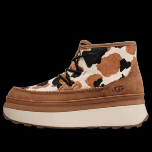 UGG Marin Bootie Cow Print Sneaker 'Chestnut' (Women's)
