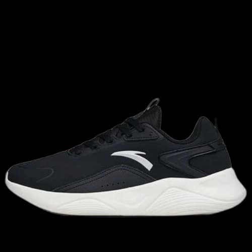 ANTA Leather Running Shoes 'Black White'