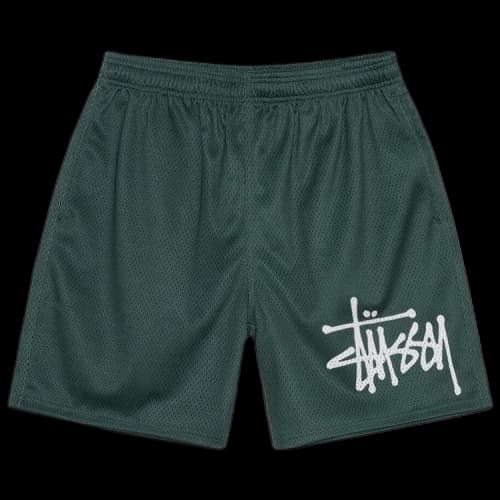 Stussy Mesh Big Basic Shorts 'Spruce'