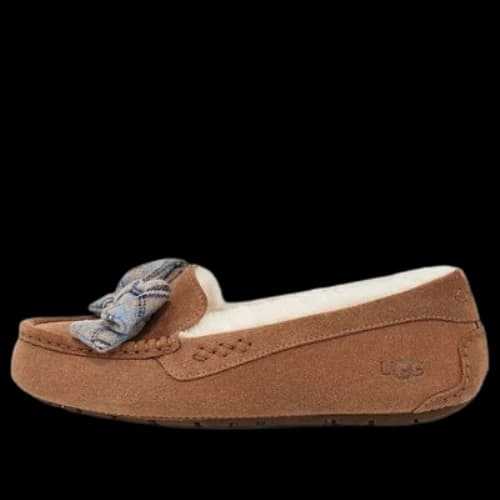 UGG ANSLEY Plaid Bow 'Chestnut' (Women's)