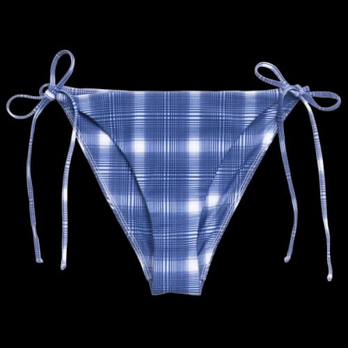 Stussy Side Tie Bikini Bottom 'Navy Plaid'
