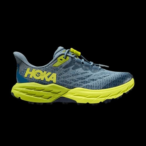 HOKA Speedgoat 5 Kids 'Stone Blue Dark Citron'