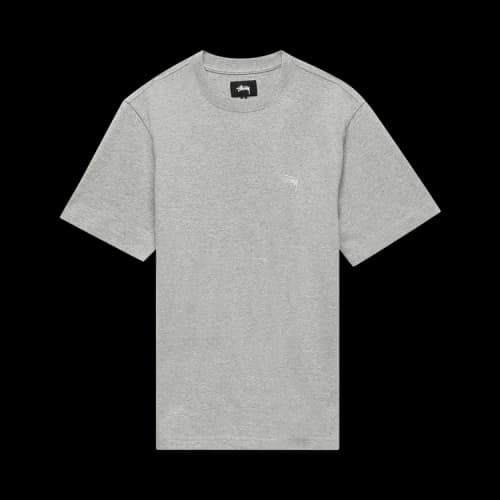 Stussy Stock Logo Tee 'Grey Heather'