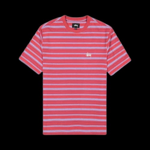 Stussy Heather Stripe Crew 'Red'