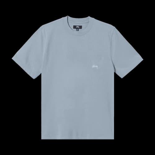 Stussy Stock Logo Short-Sleeve Crew 'Slate'