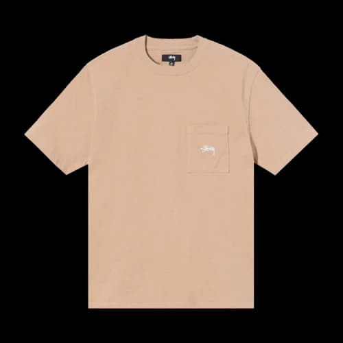 Stussy Stock Logo Pocket Crew 'Beige'